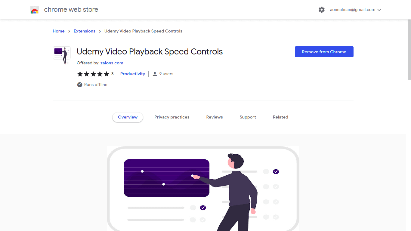 Udemy Video Playback Speed Controls Extension - Free chrome extension - ahsan mahmood - aoneahsan - zaions.com - 1